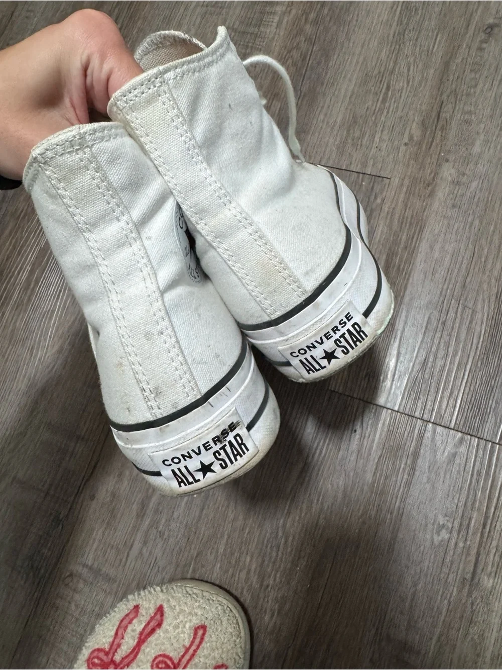 Converse High-Top Canvas Sneakers in Off-White